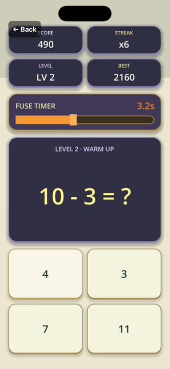 Math Quiz: respuestas rápidas, sin calculadora