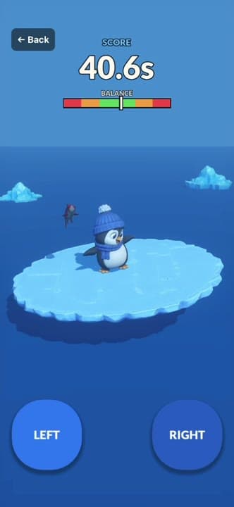Penguin Balance: aguanta en el hielo, aguanta de pie