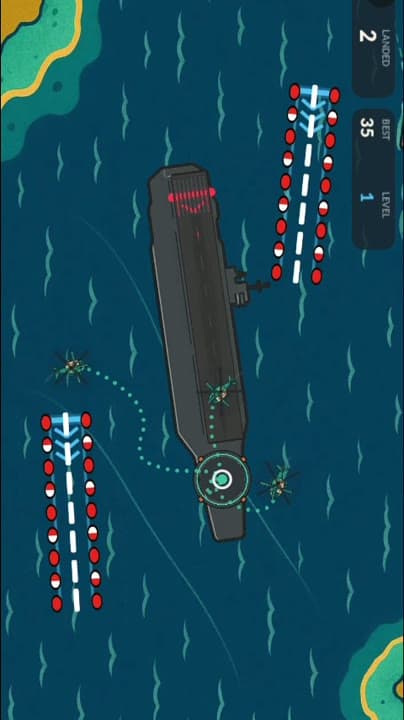 Runway Rush: draw the flight paths, land them all